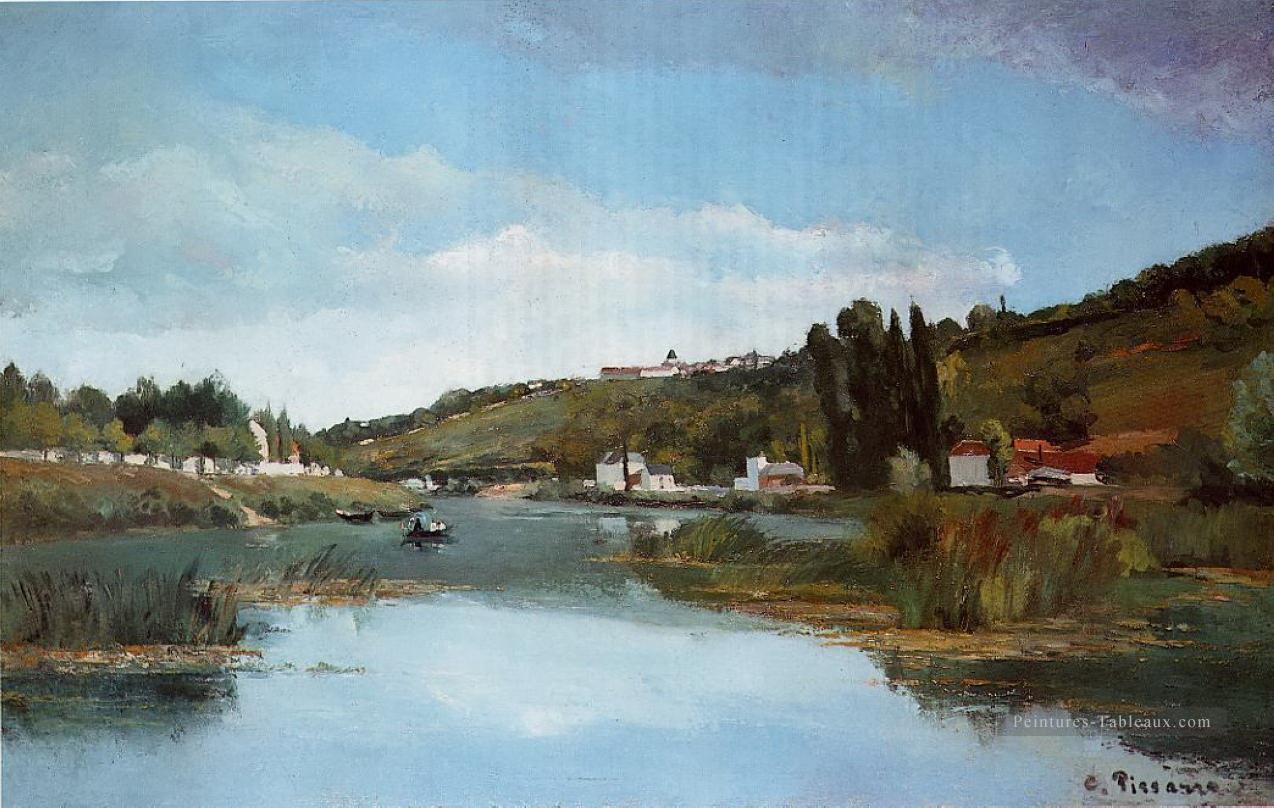 la marne à chennevieres 1864 Camille Pissarro Peintures à l'huile